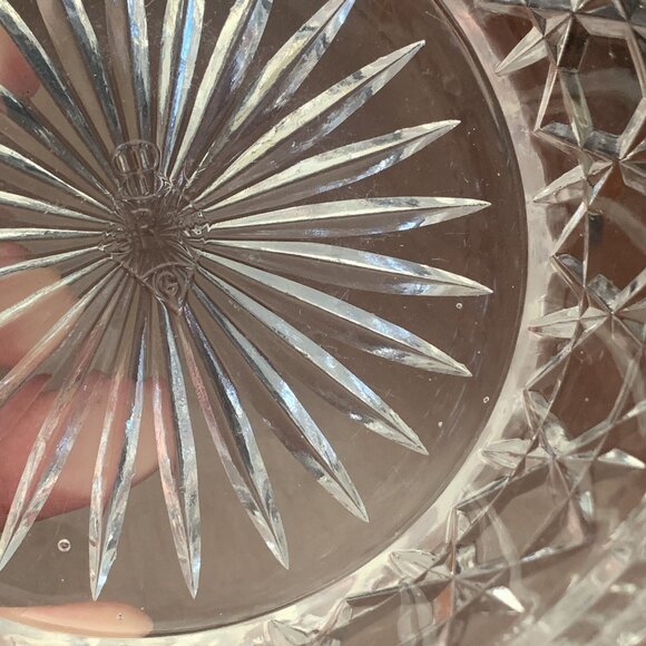 1878 Victorian Pressed Glass Butter Dish Silverplate Tray & Lid Percival Vickers - Picture 11 of 16